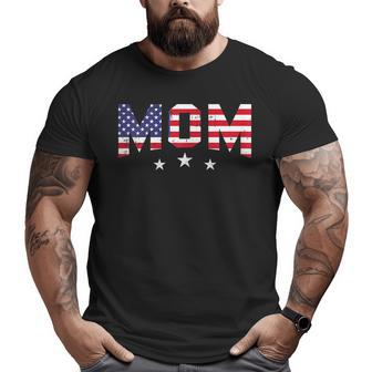 4Th Of July Mom Vintage Stars And Stripe Patriotic Mother Gifts For Mom Funny Gifts Big and Tall Men Graphic T-shirt | Mazezy