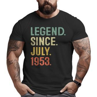 70 Years Old Gifts Legend Since July 1953 70Th Birthday Men 70Th Birthday Funny Gifts Big and Tall Men Graphic T-shirt | Mazezy