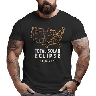 America Totality Total Solar Eclipse April 8 2024 Usa Map Usa Funny Gifts Big and Tall Men Graphic T-shirt | Mazezy
