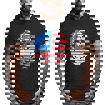 America Vibes Smile Face American Flag 4Th Of July Usa Flag Usa Funny Gifts Big and Tall Men Graphic T-shirt | Mazezy