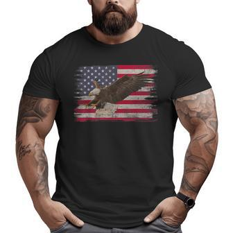 American Bald Eagle 4Th Of July Us Flag Patriotic Boys Men Patriotic Funny Gifts Big and Tall Men Graphic T-shirt | Mazezy