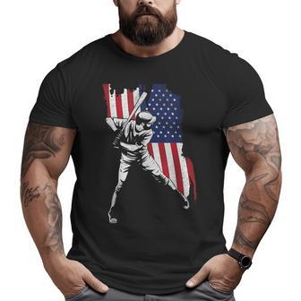 American Flag Baseball Team 4Th Of July For Men Boys Girls Baseball Funny Gifts Big and Tall Men Graphic T-shirt | Mazezy