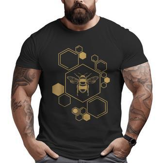 Bee Beekeeping Honeycomb Honey Beekeeper Bee Big and Tall Men Graphic T-shirt | Mazezy
