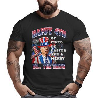 Biden Merry 4Th The Thing Confused Joe Biden 4Th Of July Big and Tall Men Graphic T-shirt | Mazezy