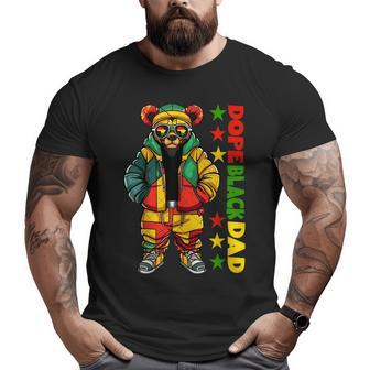 Black Father Hip Hop Teddy Bear Black Dad Fathers Day Teddy Bear Funny Gifts Big and Tall Men Graphic T-shirt | Mazezy