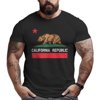 California Bear Vintage Republic Love California Ca Cali California Gifts And Merchandise Funny Gifts Big and Tall Men Graphic T-shirt | Mazezy