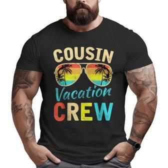 Cousin Crew Family Vacation Summer Vacation Beach Sunglasses Family Vacation Funny Designs Funny Gifts Big and Tall Men Graphic T-shirt | Mazezy