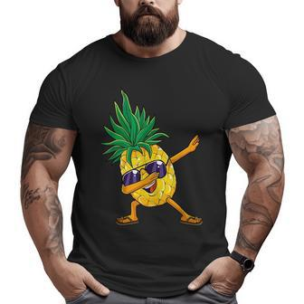 Dabbing Pineapple Hawaii Dab Dance Hawaiian Kids Big and Tall Men Graphic T-shirt | Mazezy
