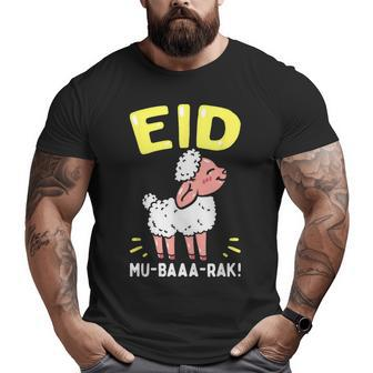 Eid Mubarak Muslims Funny Sheep Gifts For Sheep Lovers Funny Gifts Big and Tall Men Graphic T-shirt | Mazezy