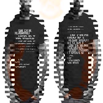 Fathers Day Presents For Brother Clothing Funny Gifts For Brothers Big and Tall Men Graphic T-shirt | Mazezy