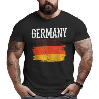 German Flag Football Vintage Fan Soccer Team Germany Lover Football Funny Gifts Big and Tall Men Graphic T-shirt | Mazezy