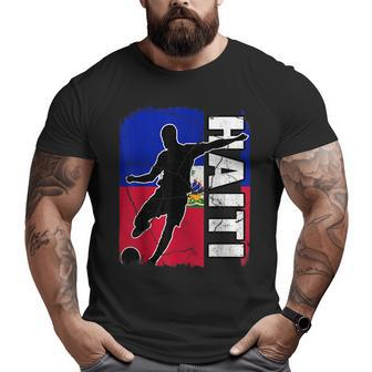 Haitian Soccer Team Haiti Flag Jersey Football Fans Football Funny Gifts Big and Tall Men Graphic T-shirt | Mazezy