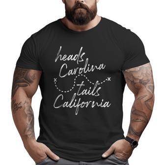 Heads Carolina Tail California Western Summer Beach Paradise California Gifts And Merchandise Funny Gifts Big and Tall Men Graphic T-shirt | Mazezy