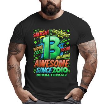 Official Nager 13Th Birthday Comic Awesome Since 2010 Big and Tall Men Graphic T-shirt | Mazezy