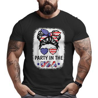 Party In Usa 4Th July American Flag Patriotic Kid Girl Women Patriotic Funny Gifts Big and Tall Men Graphic T-shirt | Mazezy