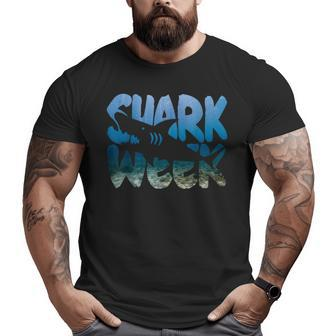 Retro Shark Ocean Biologist Animal Lover Shark Fin Week 2023 Gifts For Shark Lovers Funny Gifts Big and Tall Men Graphic T-shirt | Mazezy