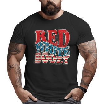 Retro Usa 4Th Of July America Flag Red White Boozy Usa Funny Gifts Big and Tall Men Graphic T-shirt | Mazezy
