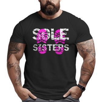 Sole Sisters Girls Hiking Girls Running Boot Print Running Funny Gifts Big and Tall Men Graphic T-shirt | Mazezy