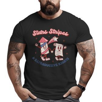 Stars Stripes & Reproductive Rights 4Th Of July Retro Women Big and Tall Men Graphic T-shirt | Mazezy