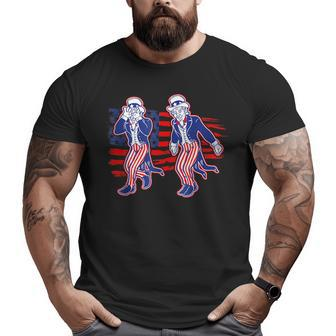 Uncle Sam Griddy 4Th Of July Funny Independence Day Boy Kids Funny Gifts For Uncle Big and Tall Men Graphic T-shirt | Mazezy