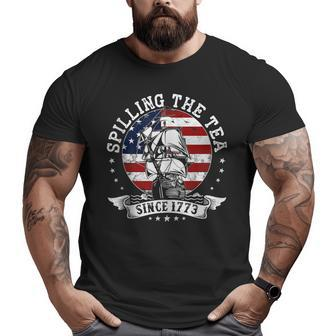 Us History Teacher Historian Spilling The Tea Since 1773 Gifts For Teacher Funny Gifts Big and Tall Men Graphic T-shirt | Mazezy