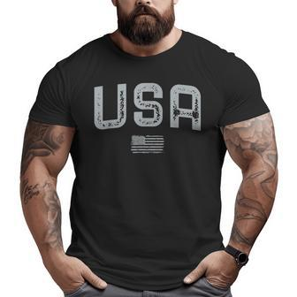 Usa Us Flag 4Th Of July Vintage America Patriotic Usa Patriotic Funny Gifts Big and Tall Men Graphic T-shirt | Mazezy