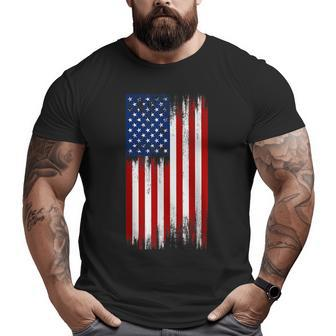 Usa Us Flag Patriotic 4Th Of July America Red White Blue Patriotic Funny Gifts Big and Tall Men Graphic T-shirt | Mazezy