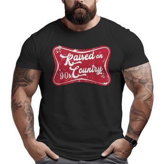 Vintage Raised On 90S Country Music Western Big and Tall Men Graphic T-shirt | Mazezy