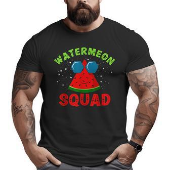 Watermelon Squad Summer Funny Watermelon Fruit Lovers Summer Funny Gifts Big and Tall Men Graphic T-shirt | Mazezy
