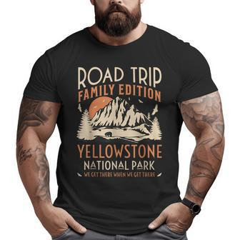 Yellowstone Us National Park Family Road Trip Vacation Yellowstone Funny Gifts Big and Tall Men Graphic T-shirt | Mazezy