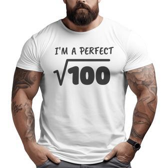Im A Perfect 10 - Funny Math Teacher Math Lover Arithmetic Math Funny Gifts Big and Tall Men Graphic T-shirt | Mazezy