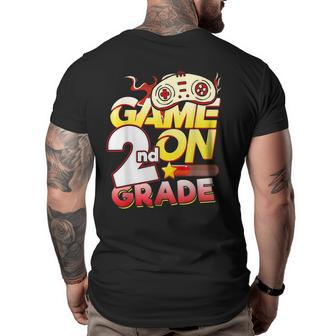 2Nd Grade Teacher & Student - Game On Video Controller Gifts For Teacher Funny Gifts Big and Tall Men Back Print T-shirt | Mazezy