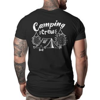 Camping Crew Family Matching Camper Group Camping Funny Gifts Big and Tall Men Back Print T-shirt | Mazezy