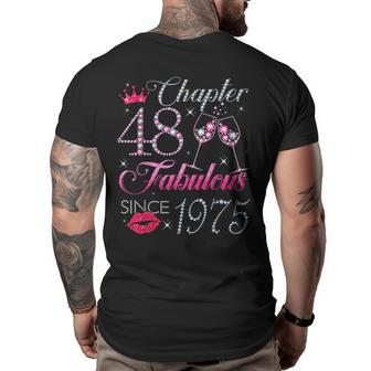 Chapter 48 Fabulous Since 1975 48Th Birthday Gift For Women Big and Tall Men Back Print T-shirt | Mazezy
