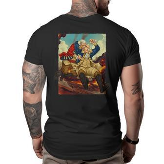 George Washington 4Th Of July Wrestling Redcoat Wrestling Funny Gifts Big and Tall Men Back Print T-shirt | Mazezy