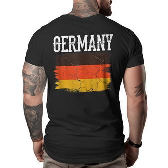 German Flag Football Vintage Fan Soccer Team Germany Lover Football Funny Gifts Big and Tall Men Back Print T-shirt | Mazezy