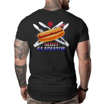 Glizzy Gladiator Funny For Men Women Big and Tall Men Back Print T-shirt | Mazezy