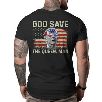 God Save The Queen Man Funny Joe Biden Big and Tall Men Back Print T-shirt | Mazezy