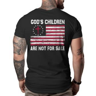 Gods Children Are Not For Sale Funny Quote Gods Children Big and Tall Men Back Print T-shirt | Mazezy