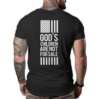 Gods Children Are Not For Sale Funny Saying Gods Children Big and Tall Men Back Print T-shirt | Mazezy