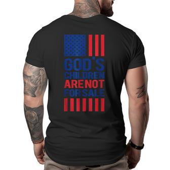 Gods Children Are Not For Sale Jesus Christ Christian Big and Tall Men Back Print T-shirt | Mazezy