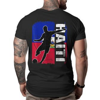 Haitian Soccer Team Haiti Flag Jersey Football Fans Football Funny Gifts Big and Tall Men Back Print T-shirt | Mazezy