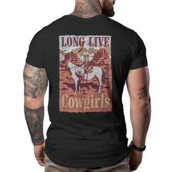 Long Live Howdy Rodeo Western Country Southern The Cowgirls Rodeo Funny Gifts Big and Tall Men Back Print T-shirt | Mazezy