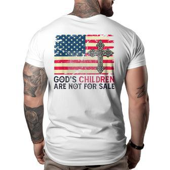 Gods Children Are Not For Sale Christian Bible Big and Tall Men Back Print T-shirt | Mazezy