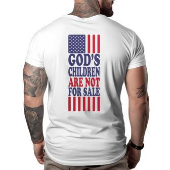 Gods Children Are Not For Sale God For Women Big and Tall Men Back Print T-shirt | Mazezy