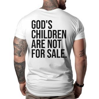 Gods Children Are Not For Sale Saying Gods Children Big and Tall Men Back Print T-shirt | Mazezy