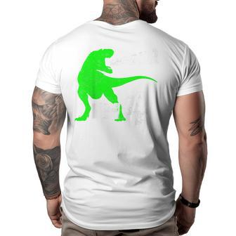 Kids 4Th Birthday Boy Roar Im Four Dinosaur Party Dinosaur Funny Gifts Big and Tall Men Back Print T-shirt | Mazezy
