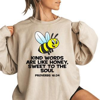 Cute Bee Proverbs 1624 Women Oversized Sweatshirt | Mazezy