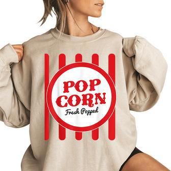 Old Fashion Popcorn Costume Halloween Trick Or Treat Halloween Funny Gifts Women Oversized Sweatshirt | Mazezy