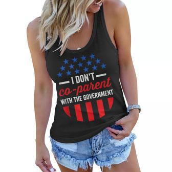 Cute Political I Dont Co-Parent With The Government Moms Political Funny Gifts Women Flowy Tank | Mazezy